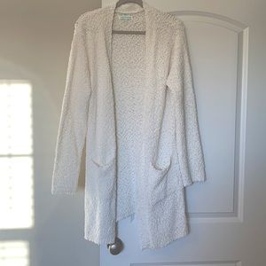 White Popcorn Long Cardigan